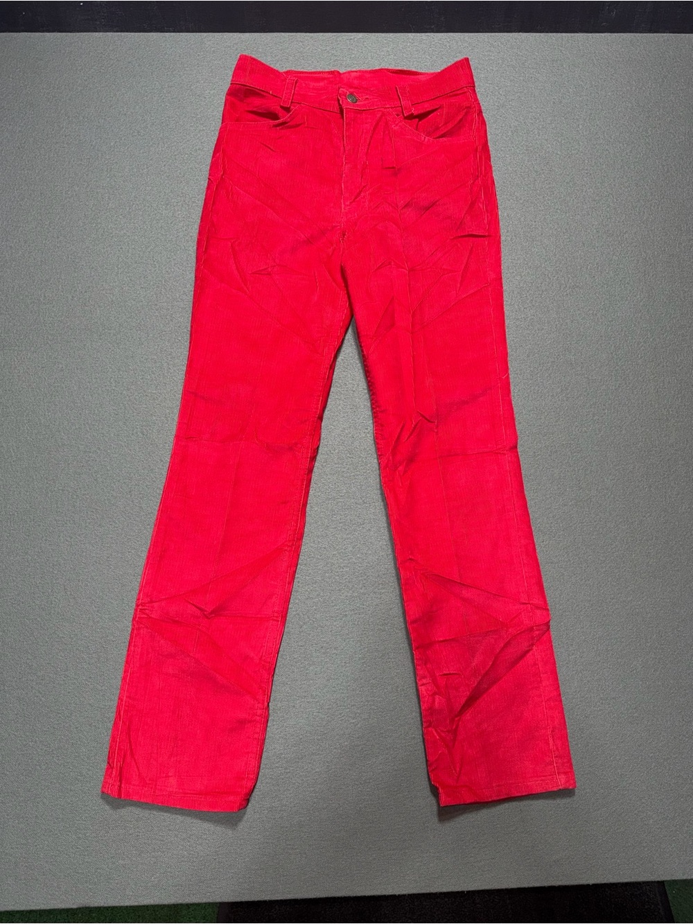 Levi’s vintage 1985 white tag Bright Red Corduroy Straight-Leg Pants